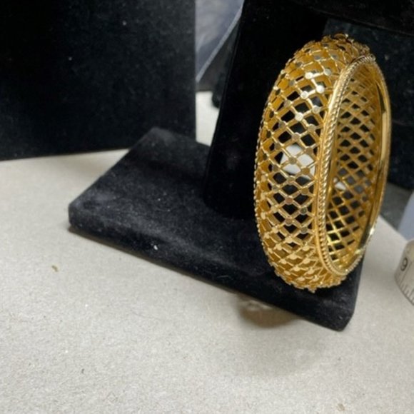 Marcel Boucher Gilded Gold Trellis Bracelet 1950's in Perfect Condition - Picture 6 of 14